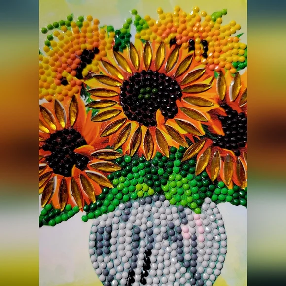 Sunflowers in Vase Greeting Card Blank Inside - Picture 3 of 5